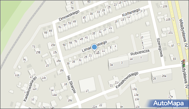 Koszalin, Limanowskiego Bolesława, 19, mapa Koszalina