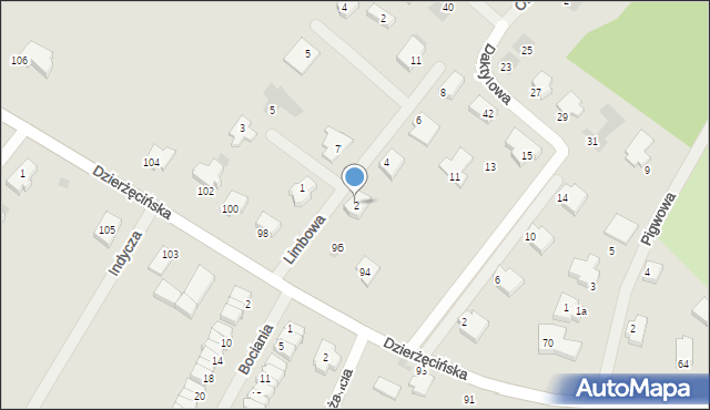 Koszalin, Limbowa, 2, mapa Koszalina