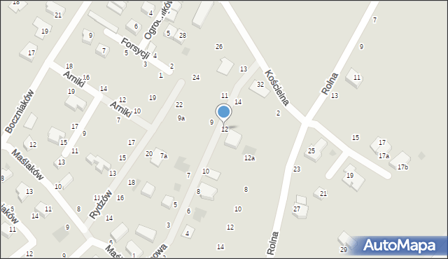 Koszalin, Lipowa, 12, mapa Koszalina