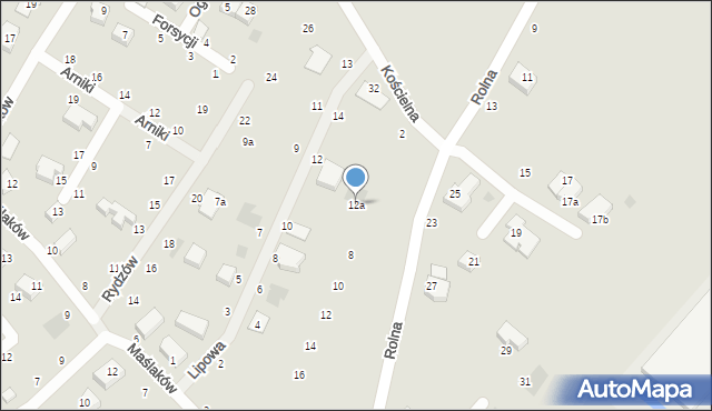 Koszalin, Lipowa, 12a, mapa Koszalina