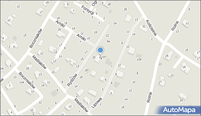 Koszalin, Lipowa, 7a, mapa Koszalina