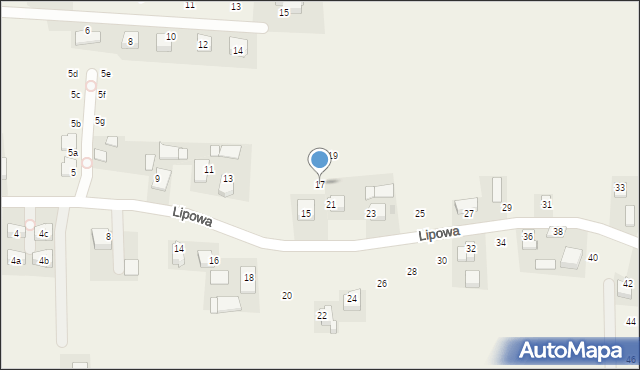 Kozierów, Lipowa, 17, mapa Kozierów