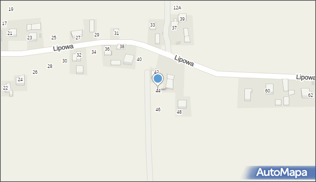 Kozierów, Lipowa, 44, mapa Kozierów