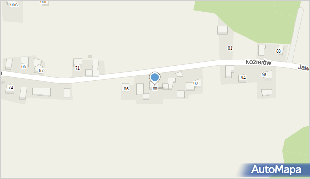Kozierów, Lipowa, 88, mapa Kozierów