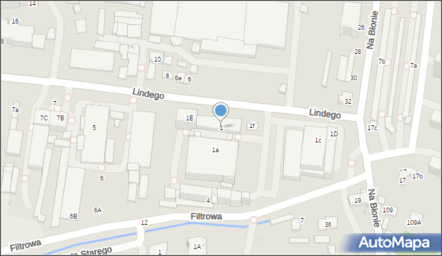 Kraków, Lindego Samuela Bogumiła, 1, mapa Krakowa