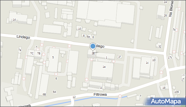 Kraków, Lindego Samuela Bogumiła, 1E, mapa Krakowa