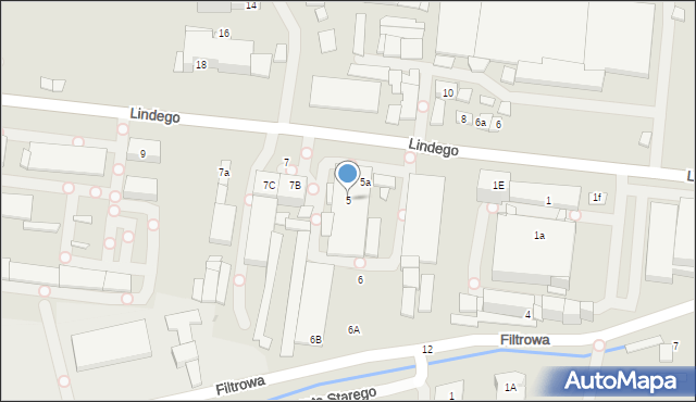 Kraków, Lindego Samuela Bogumiła, 5, mapa Krakowa