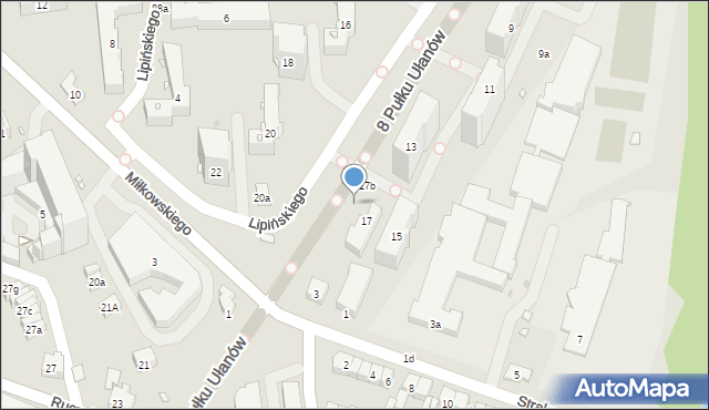 Kraków, Lipińskiego Wacława, 17c, mapa Krakowa