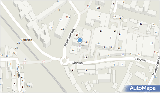 Kraków, Lipowa, 4c, mapa Krakowa