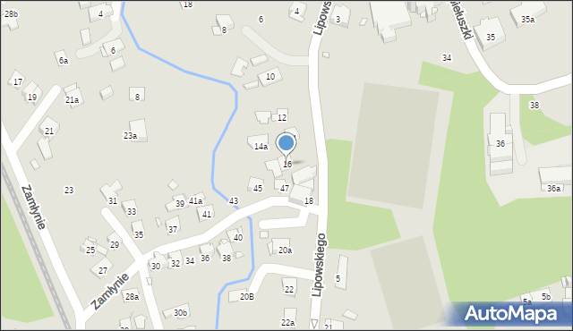 Kraków, Lipowskiego Wojciecha, 16, mapa Krakowa