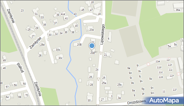 Kraków, Lipowskiego Wojciecha, 22a, mapa Krakowa