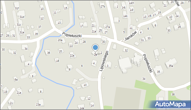 Kraków, Lipowskiego Wojciecha, 2a, mapa Krakowa