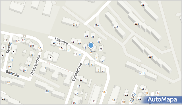 Kraków, Litawora, 6, mapa Krakowa