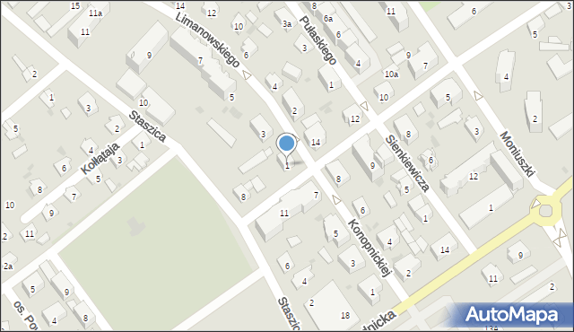 Krapkowice, Limanowskiego Bolesława, 1, mapa Krapkowice