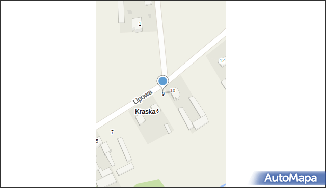 Kraska, Lipowa, 9, mapa Kraska