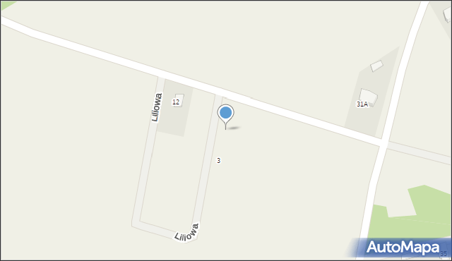 Kręgi Nowe, Liliowa, 1, mapa Kręgi Nowe