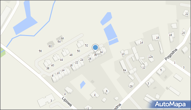 Krępa Słupska, Lipowa, 30, mapa Krępa Słupska