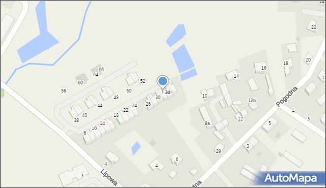 Krępa Słupska, Lipowa, 32, mapa Krępa Słupska