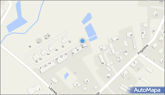 Krępa Słupska, Lipowa, 34, mapa Krępa Słupska