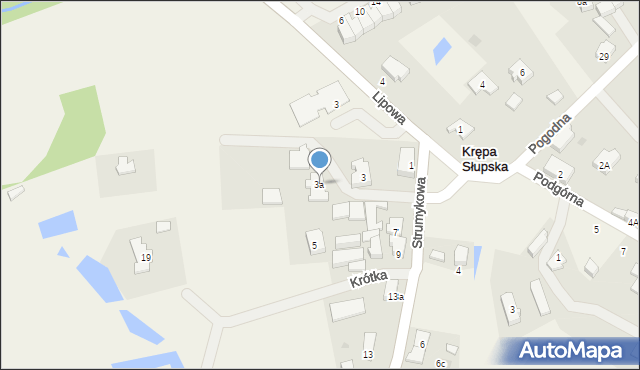 Krępa Słupska, Lipowa, 3a, mapa Krępa Słupska