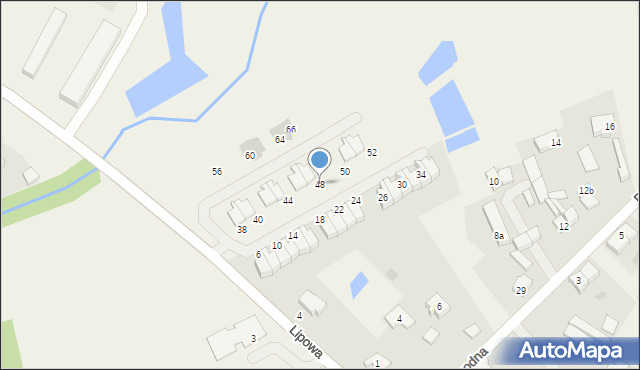 Krępa Słupska, Lipowa, 48, mapa Krępa Słupska