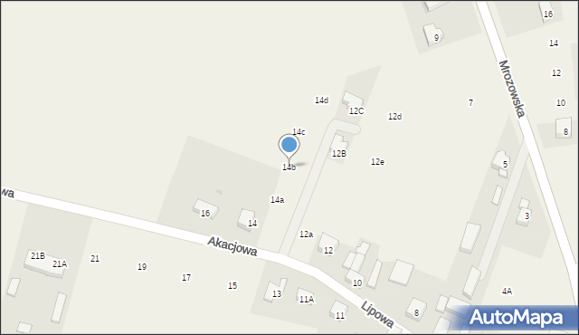 Krępice, Lipowa, 14b, mapa Krępice