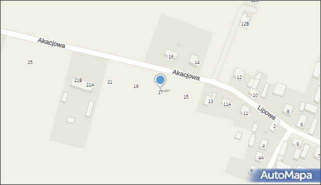 Krępice, Lipowa, 17, mapa Krępice