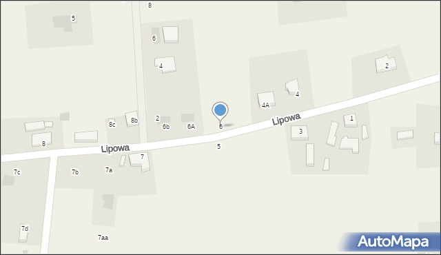 Krępsko, Lipowa, 6, mapa Krępsko