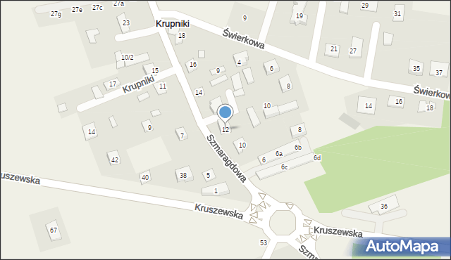 Krupniki, Lipowa, 12, mapa Krupniki