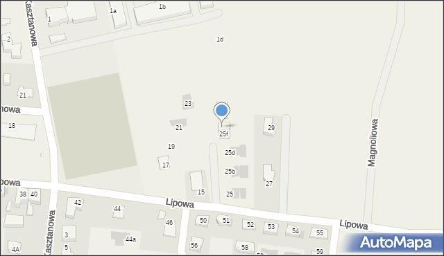 Kruszyn, Lipowa, 25g, mapa Kruszyn