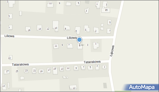 Kruszyn, Liliowa, 5, mapa Kruszyn