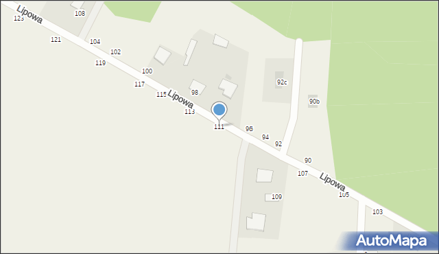 Kruszyn Krajeński, Lipowa, 111, mapa Kruszyn Krajeński