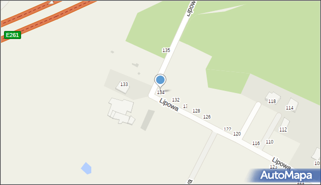 Kruszyn Krajeński, Lipowa, 134, mapa Kruszyn Krajeński