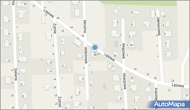 Kruszyn Krajeński, Lipowa, 29, mapa Kruszyn Krajeński