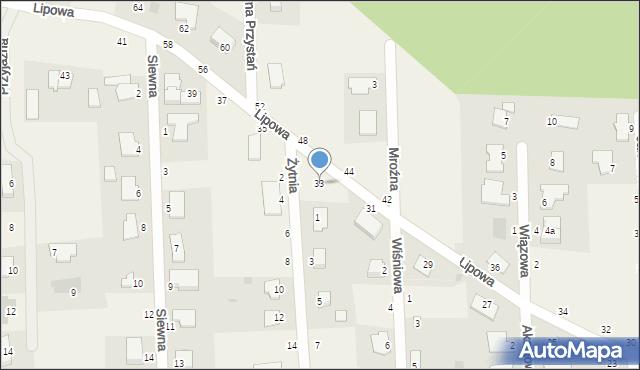 Kruszyn Krajeński, Lipowa, 33, mapa Kruszyn Krajeński