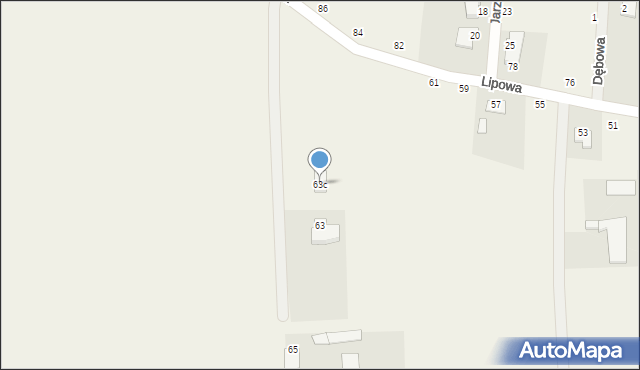 Kruszyn Krajeński, Lipowa, 63c, mapa Kruszyn Krajeński