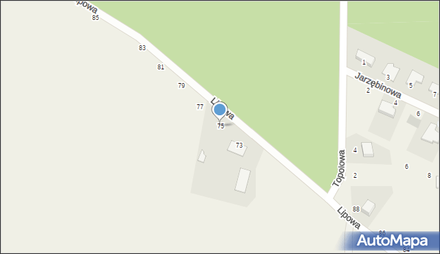 Kruszyn Krajeński, Lipowa, 75, mapa Kruszyn Krajeński