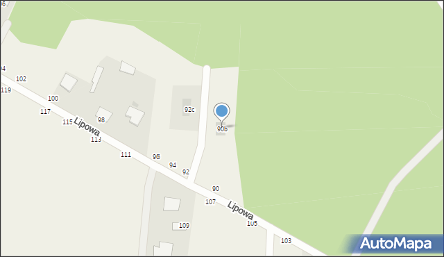 Kruszyn Krajeński, Lipowa, 90b, mapa Kruszyn Krajeński