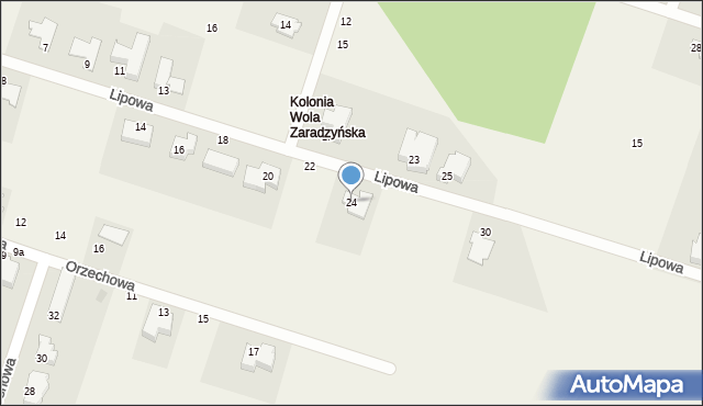 Ksawerów, Lipowa, 24, mapa Ksawerów
