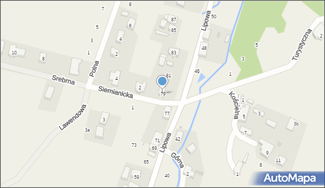 Kuraszków, Lipowa, 79, mapa Kuraszków