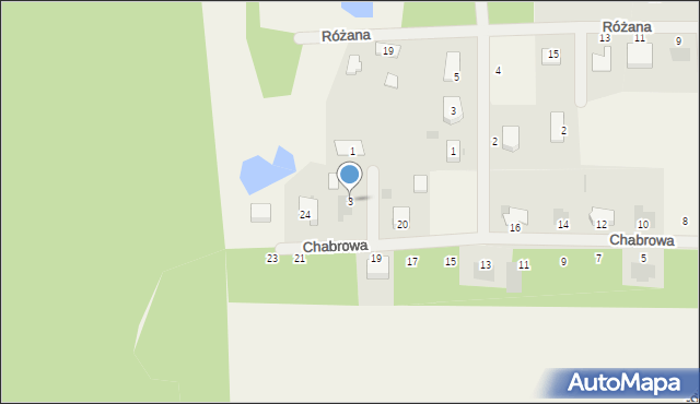 Kwilcz, Liliowa, 3, mapa Kwilcz