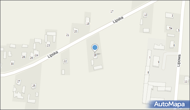 Łabunie, Lipska, 18, mapa Łabunie
