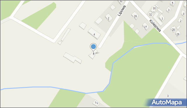 Łąck, Lipowa, 6, mapa Łąck