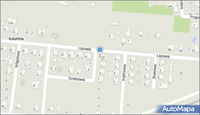 Łask, Lipowa, 12, mapa Łask