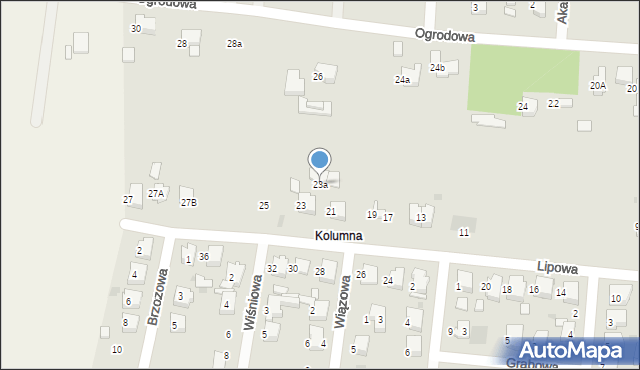 Łask, Lipowa, 23a, mapa Łask