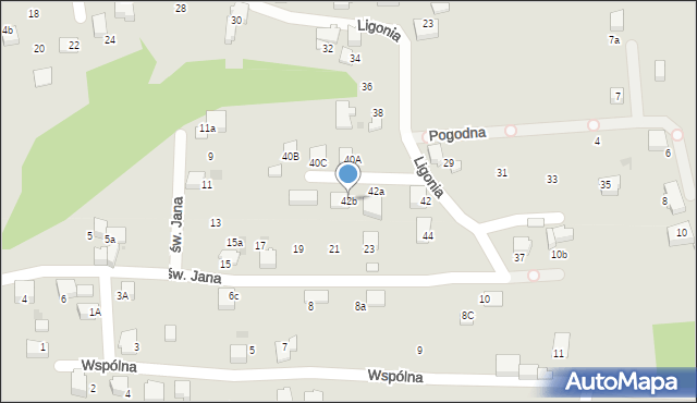Łaziska Górne, Ligonia, 42b, mapa Łaziska Górne