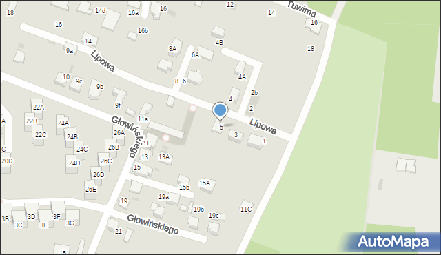Łaziska Górne, Lipowa, 5, mapa Łaziska Górne
