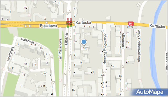 Legnica, Libana Jerzego, 10of, mapa Legnicy