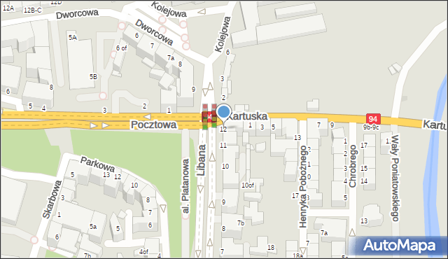 Legnica, Libana Jerzego, 12, mapa Legnicy