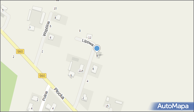 Lelice, Lipowa, 8, mapa Lelice